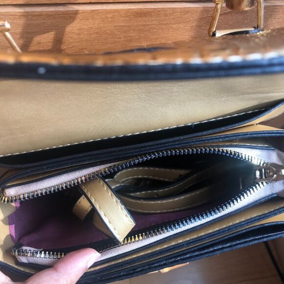 Gucci Bamboo Style Gold Mini Bag With Strap Top Handle Crossbody NWOT - Picture 4 of 6